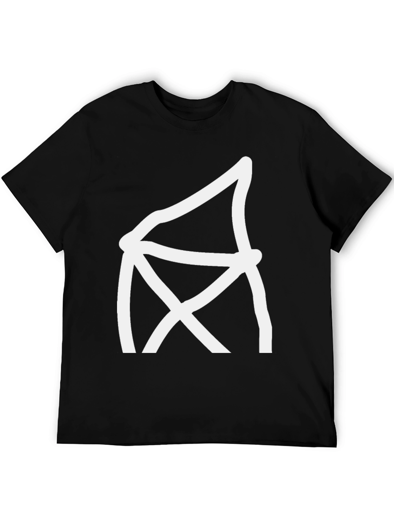 Abstract Graphic Tee - Modern Black T-Shirt