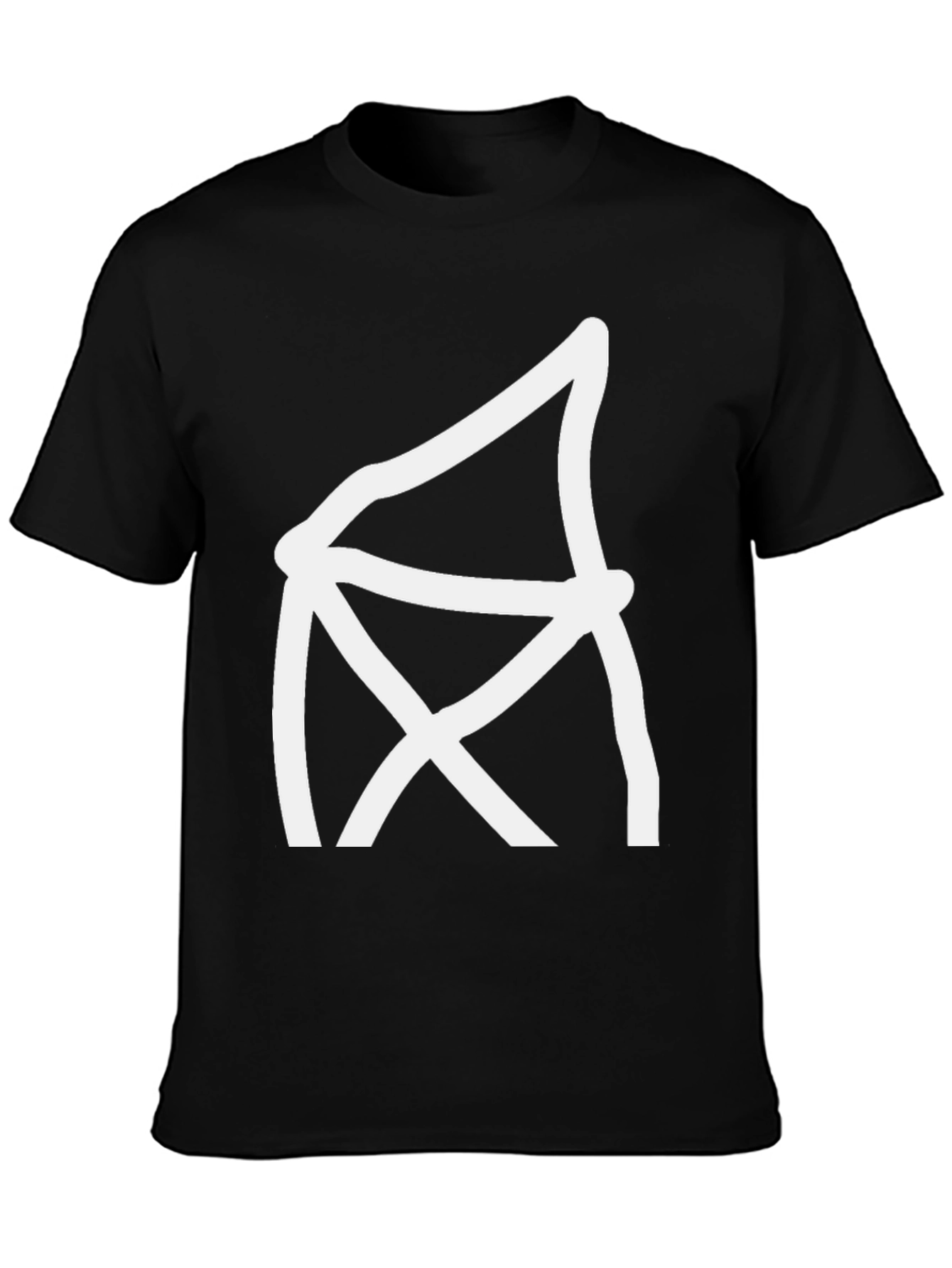 Abstract Graphic Tee - Modern Black T-Shirt
