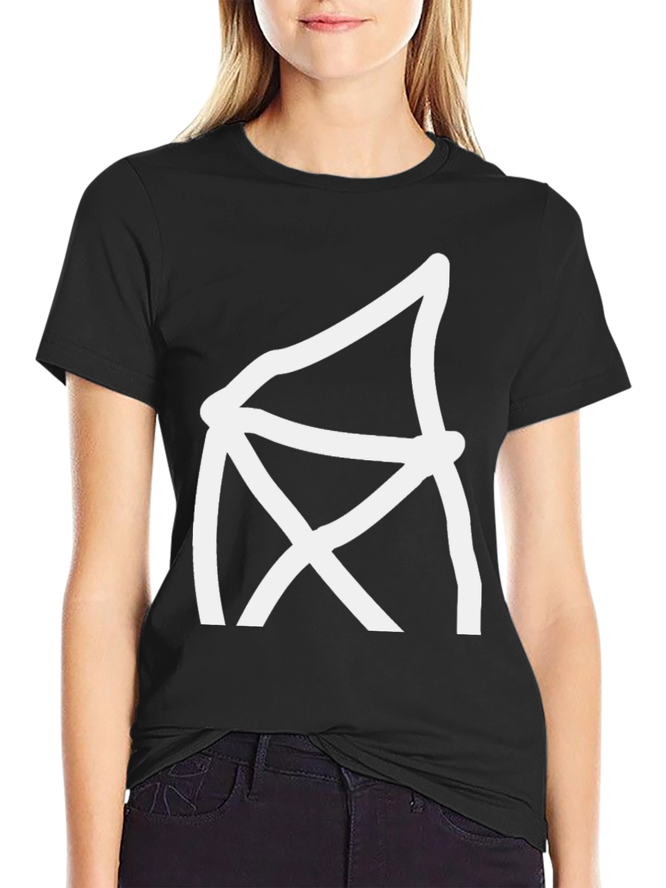 Abstract Graphic Tee - Modern Black T-Shirt