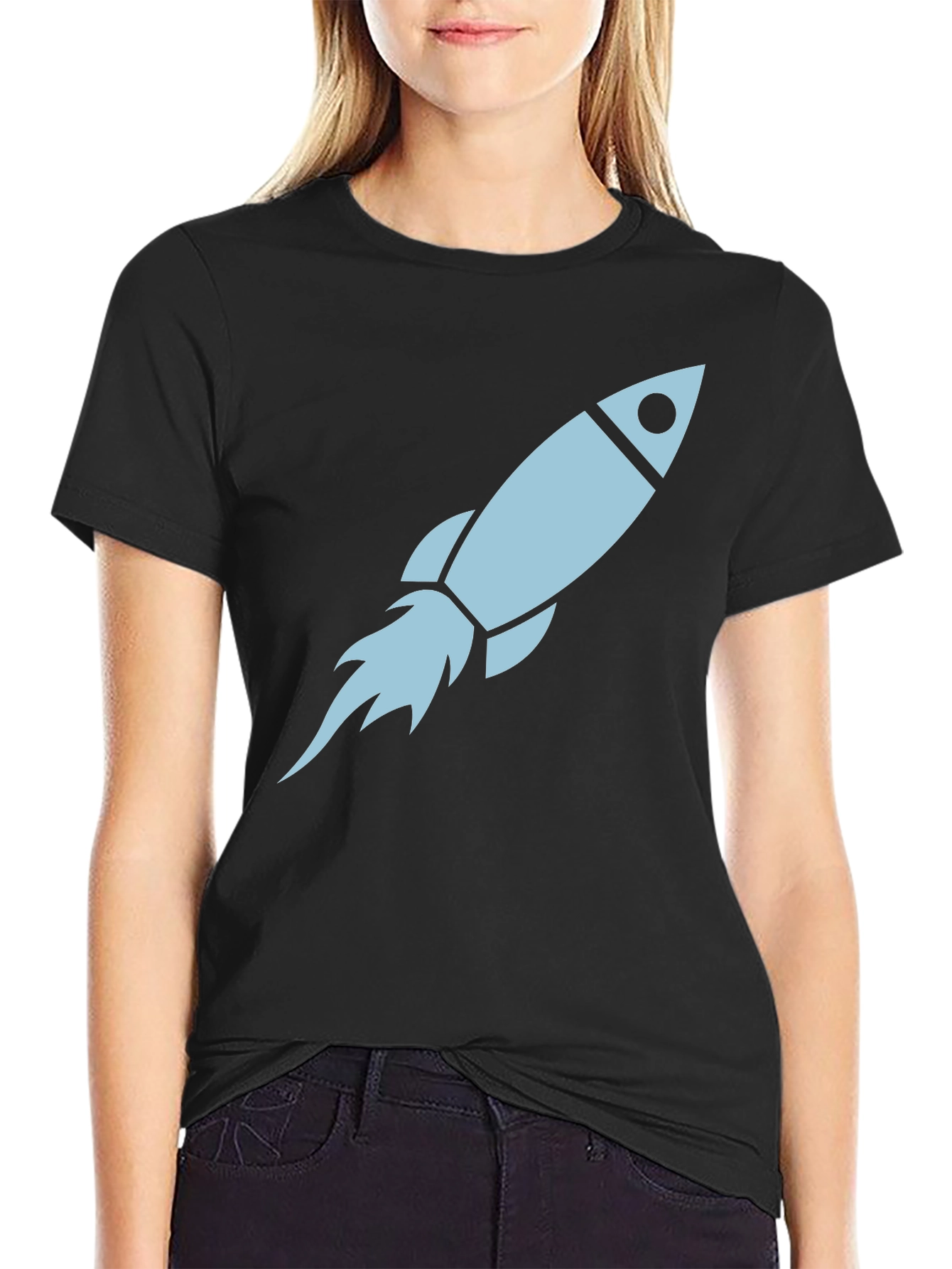 Rocket Graphic Tee - Mens Black T-Shirt