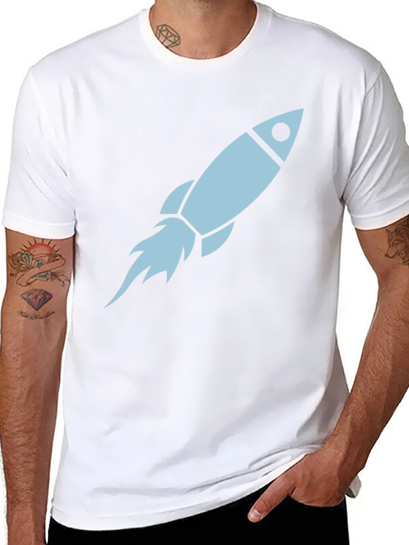 Rocket Graphic Tee - Mens Black T-Shirt