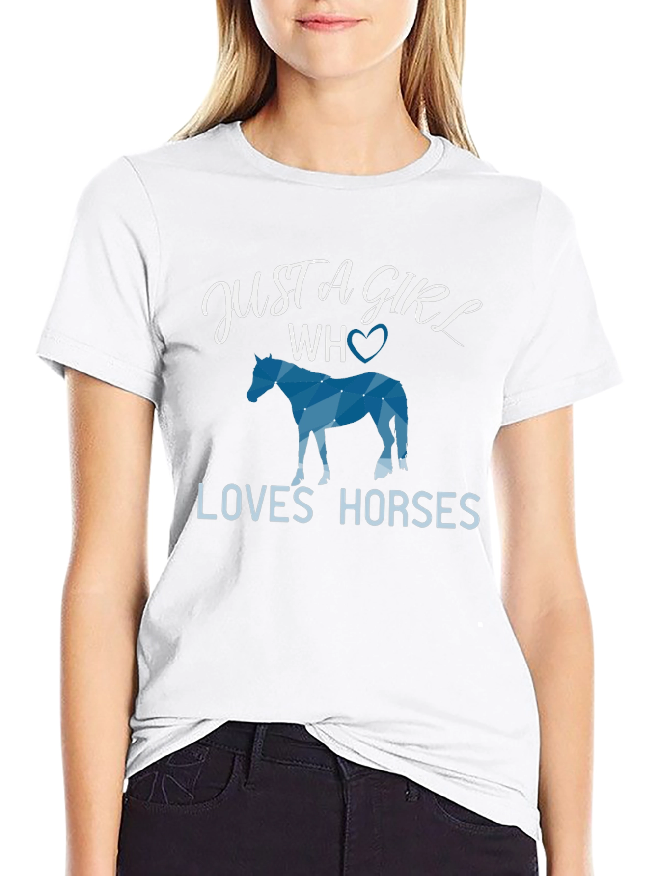 Just a Girl Who Loves Horses Graphic Tee
