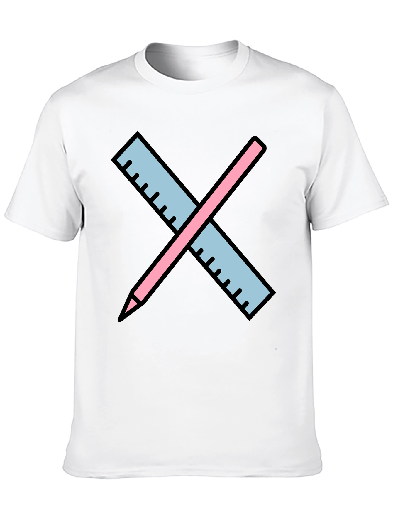 Drafting Tee - Ruler & Pencil Design