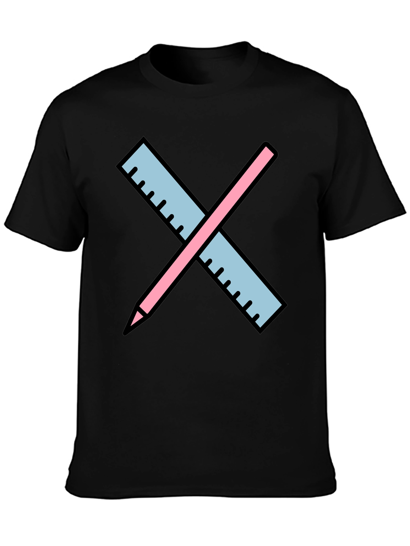 Drafting Tee - Ruler & Pencil Design