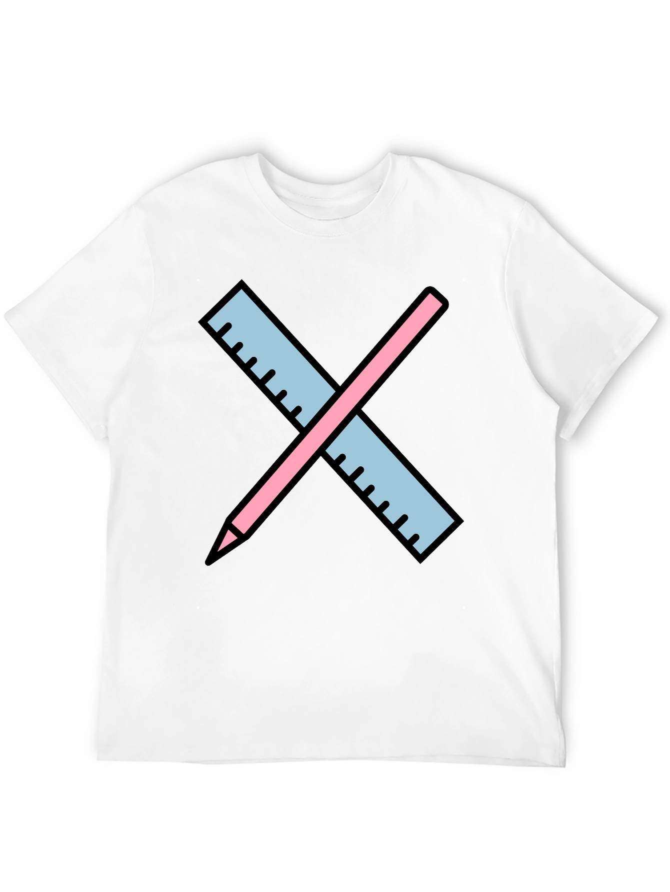 Drafting Tee - Ruler & Pencil Design