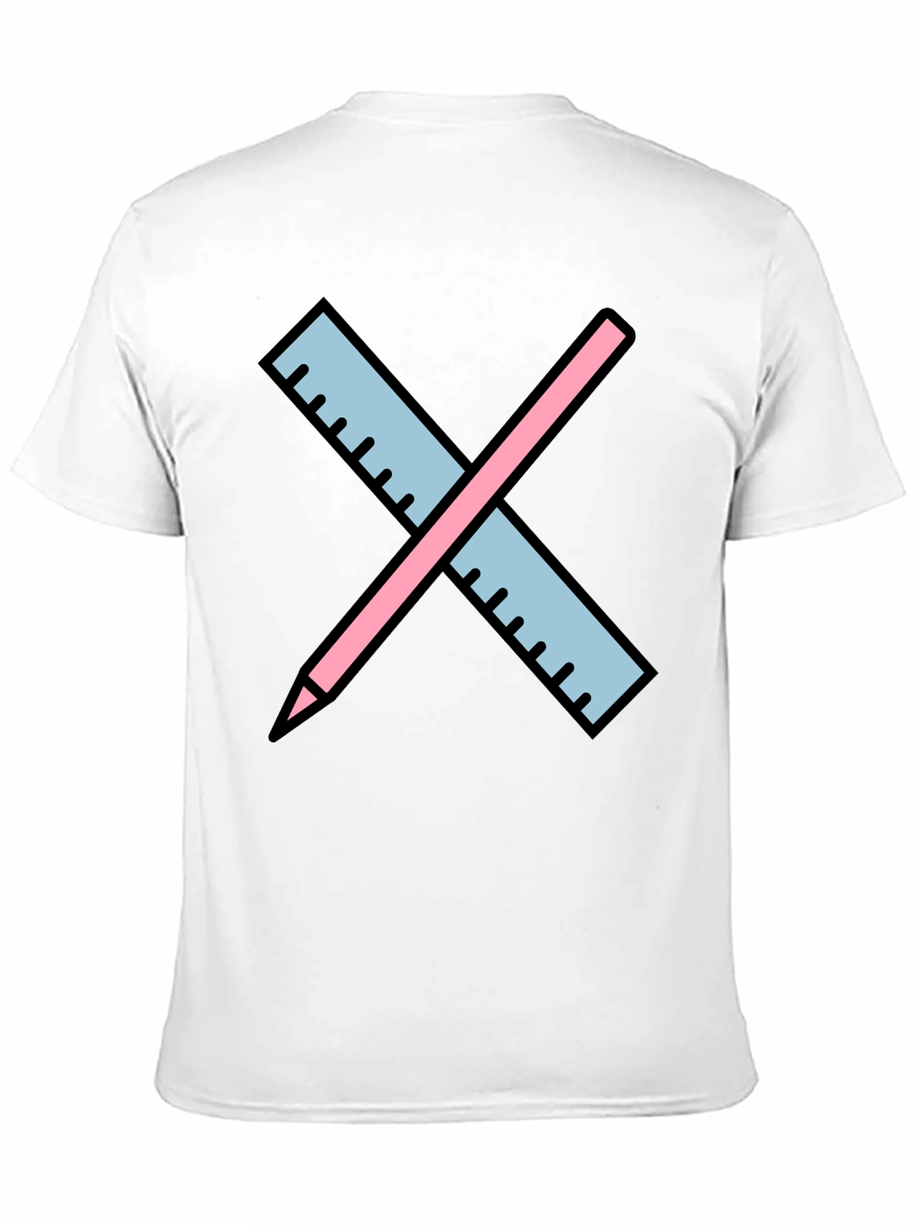 Drafting Tee - Ruler & Pencil Design