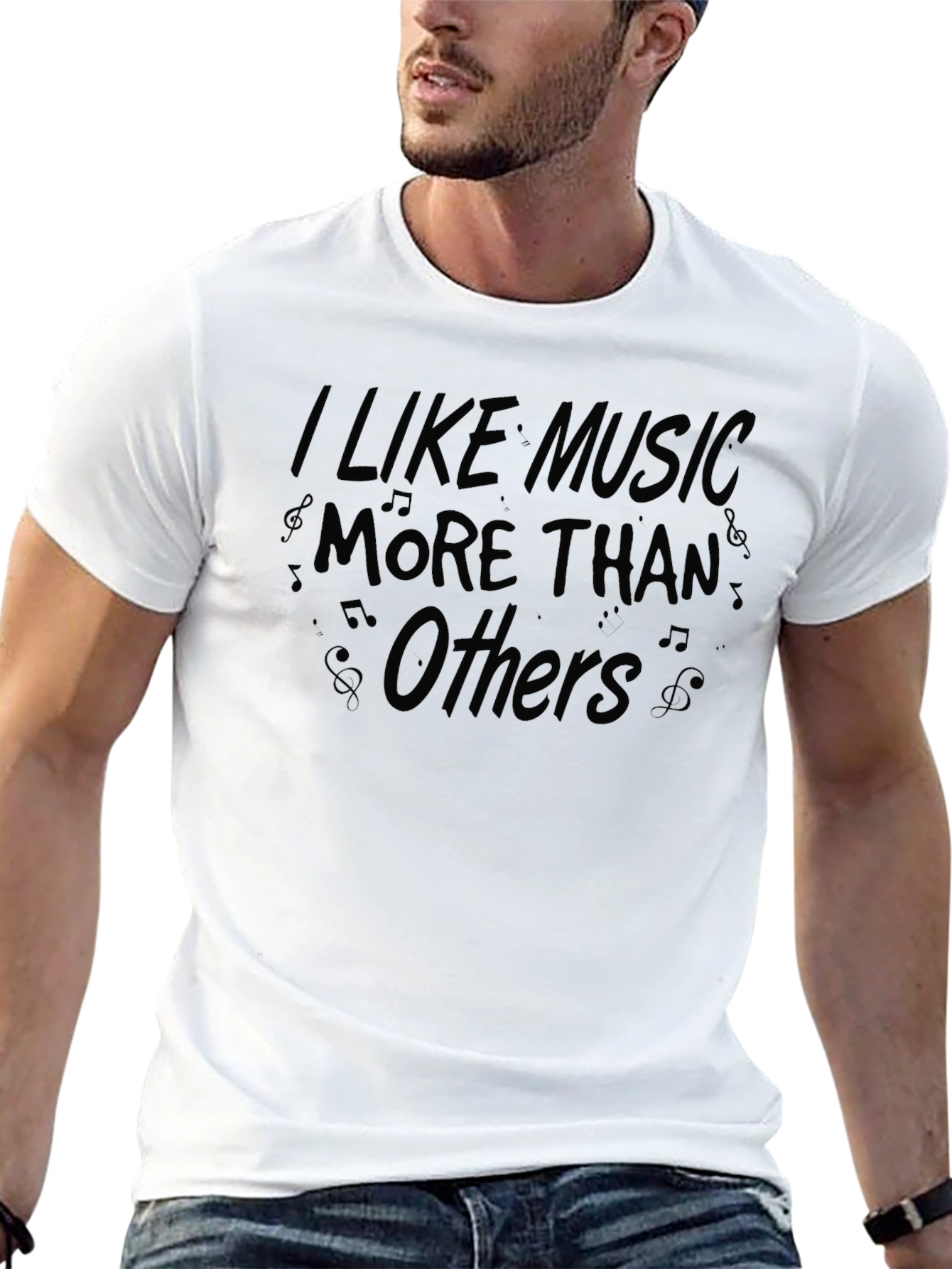 Music Lovers Black Graphic T-Shirt