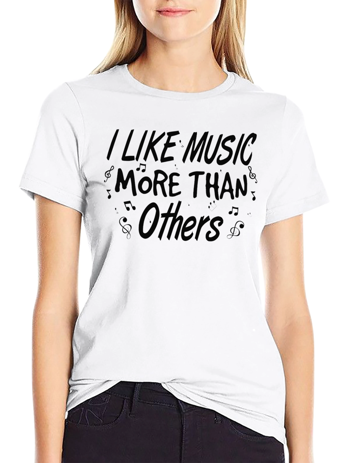 Music Lovers Black Graphic T-Shirt