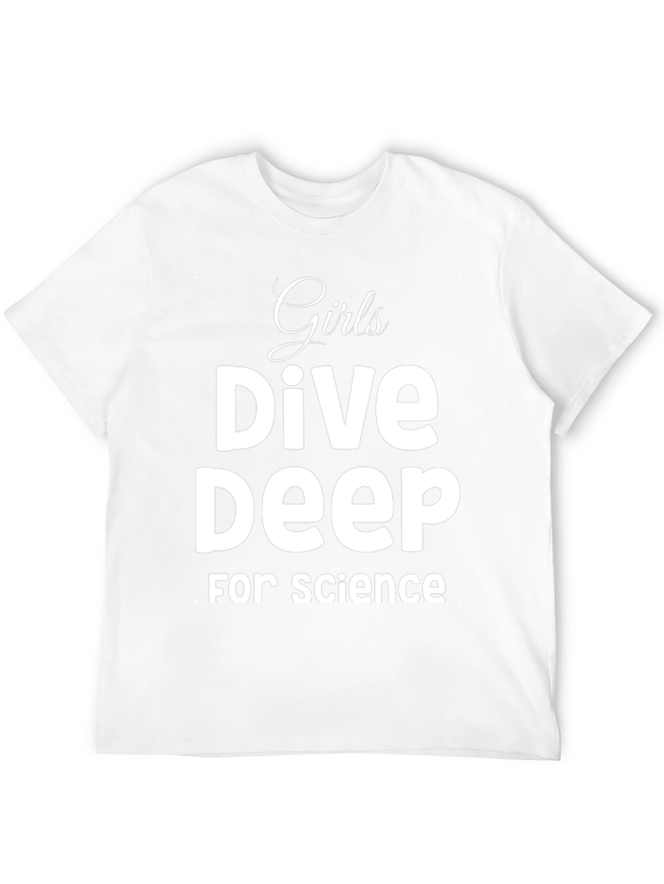Girls Dive Deep For Science Black T-Shirt