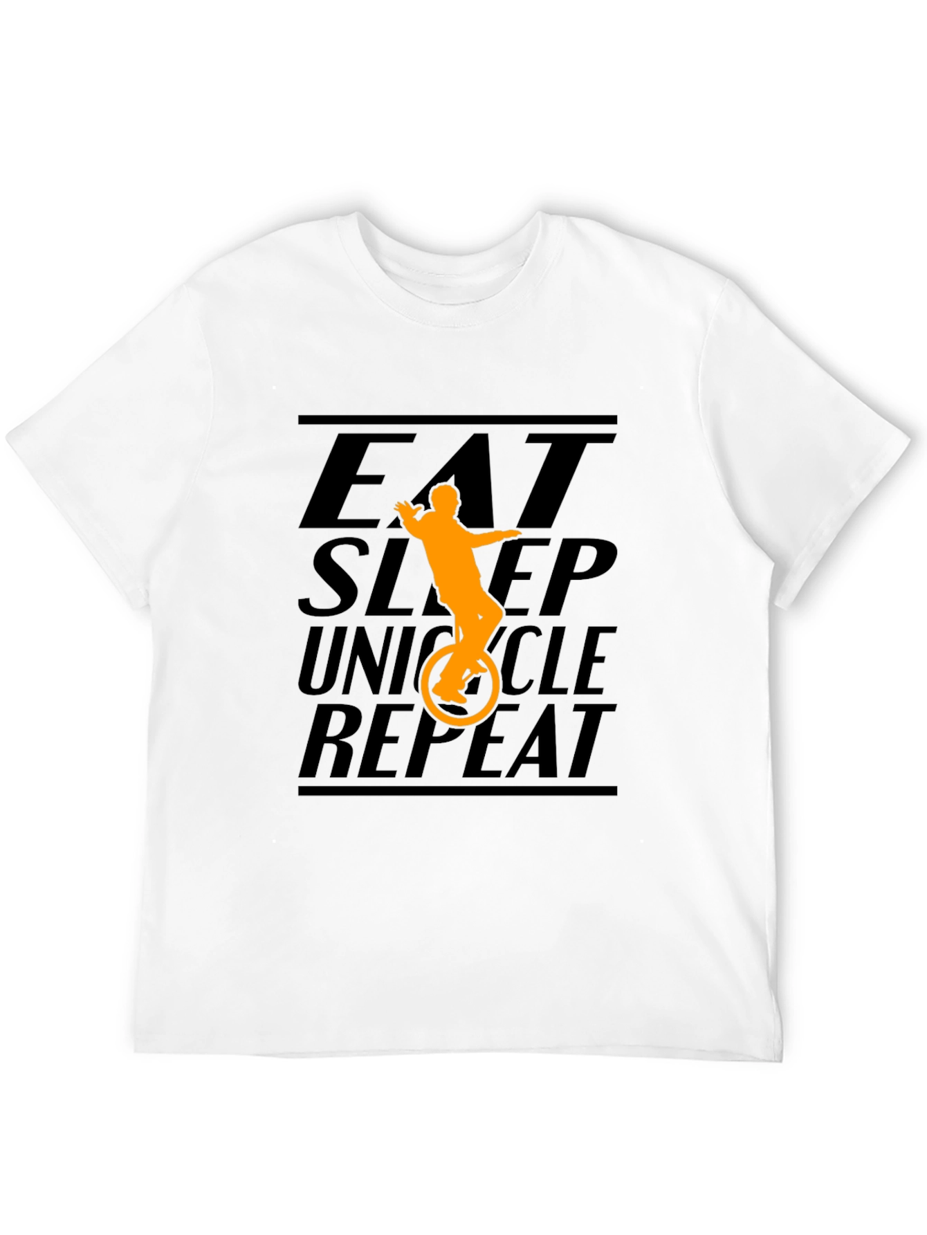 Eat Sleep Unicycle Repeat Graphic Tee