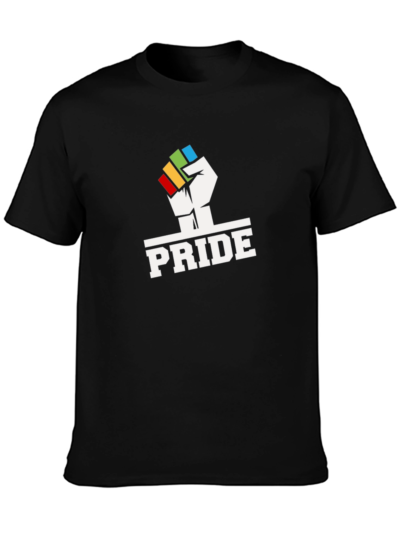 Pride Fist Graphic Tee - Black Cotton Blend