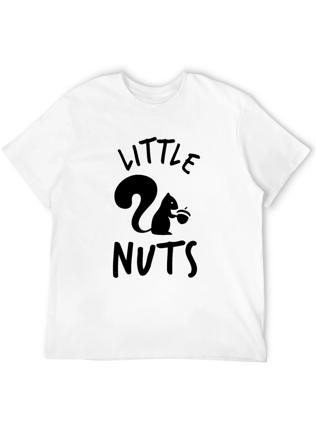 Little Nuts Squirrel Graphic Tee - Black