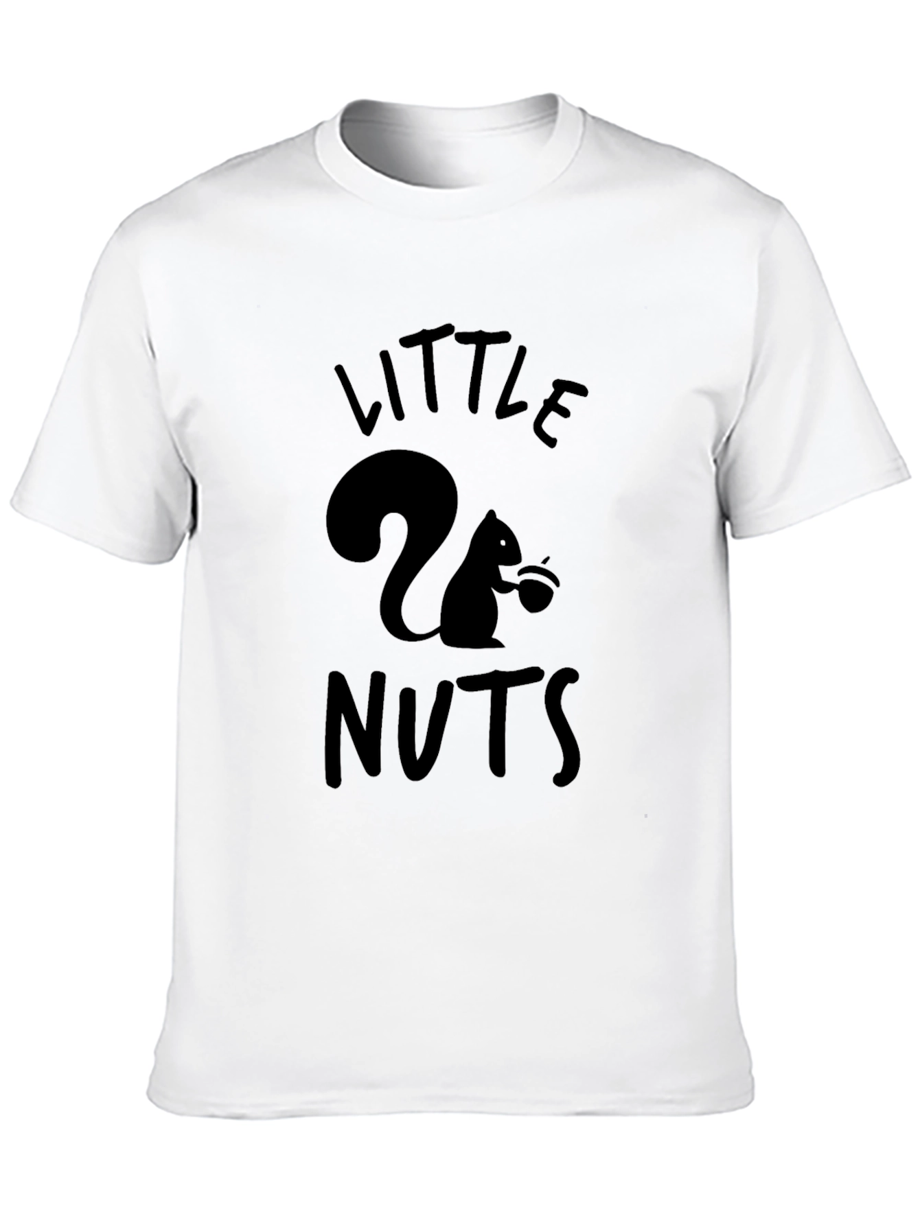 Little Nuts Squirrel Graphic Tee - Black