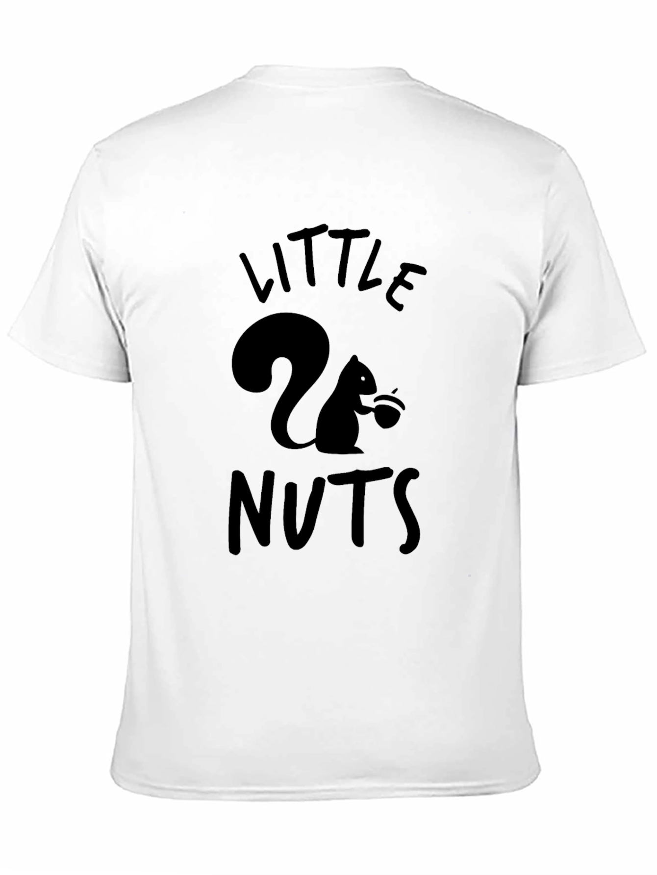 Little Nuts Squirrel Graphic Tee - Black