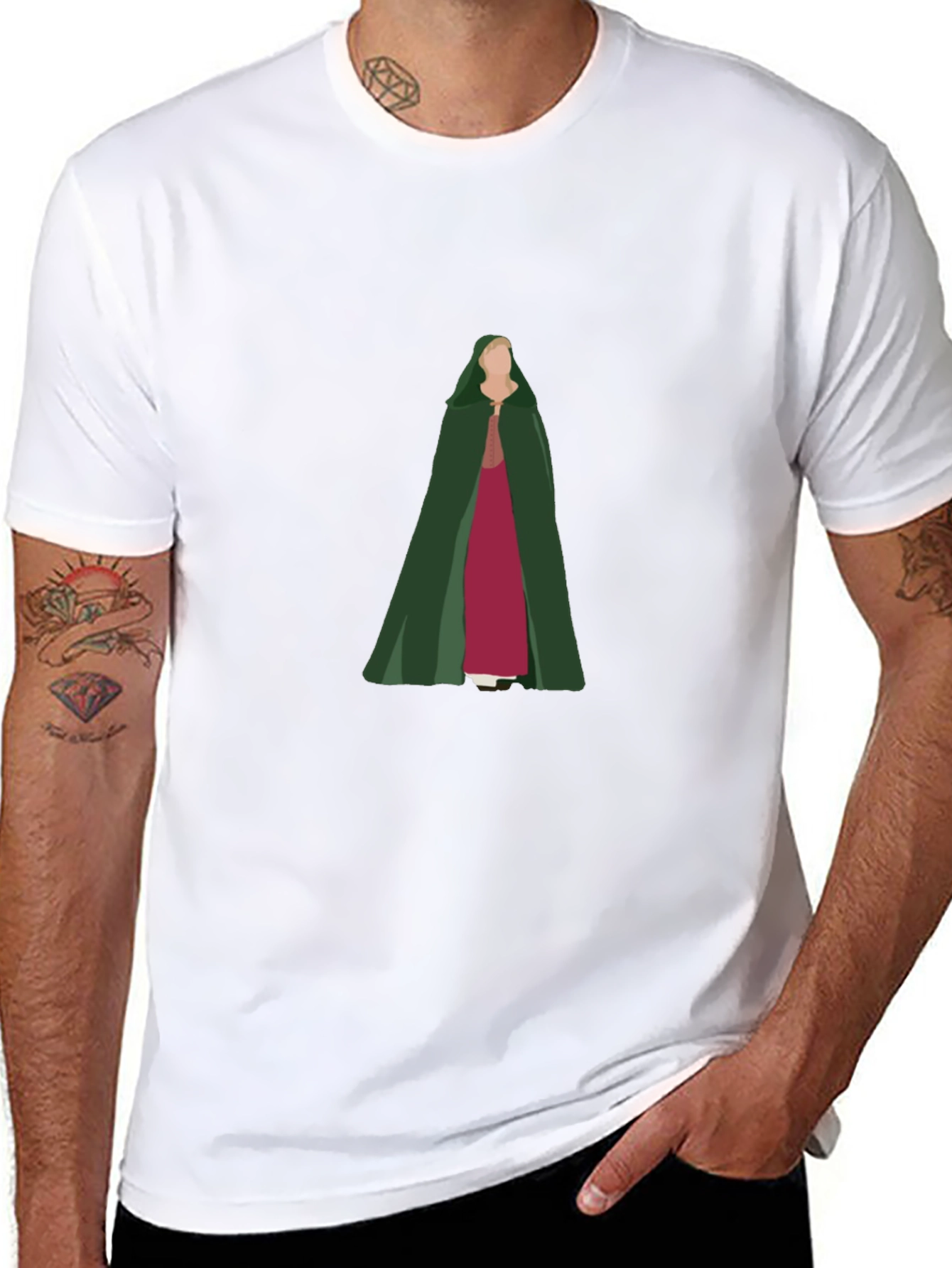 Cloaked Figure Graphic Tee - Dark Apparel