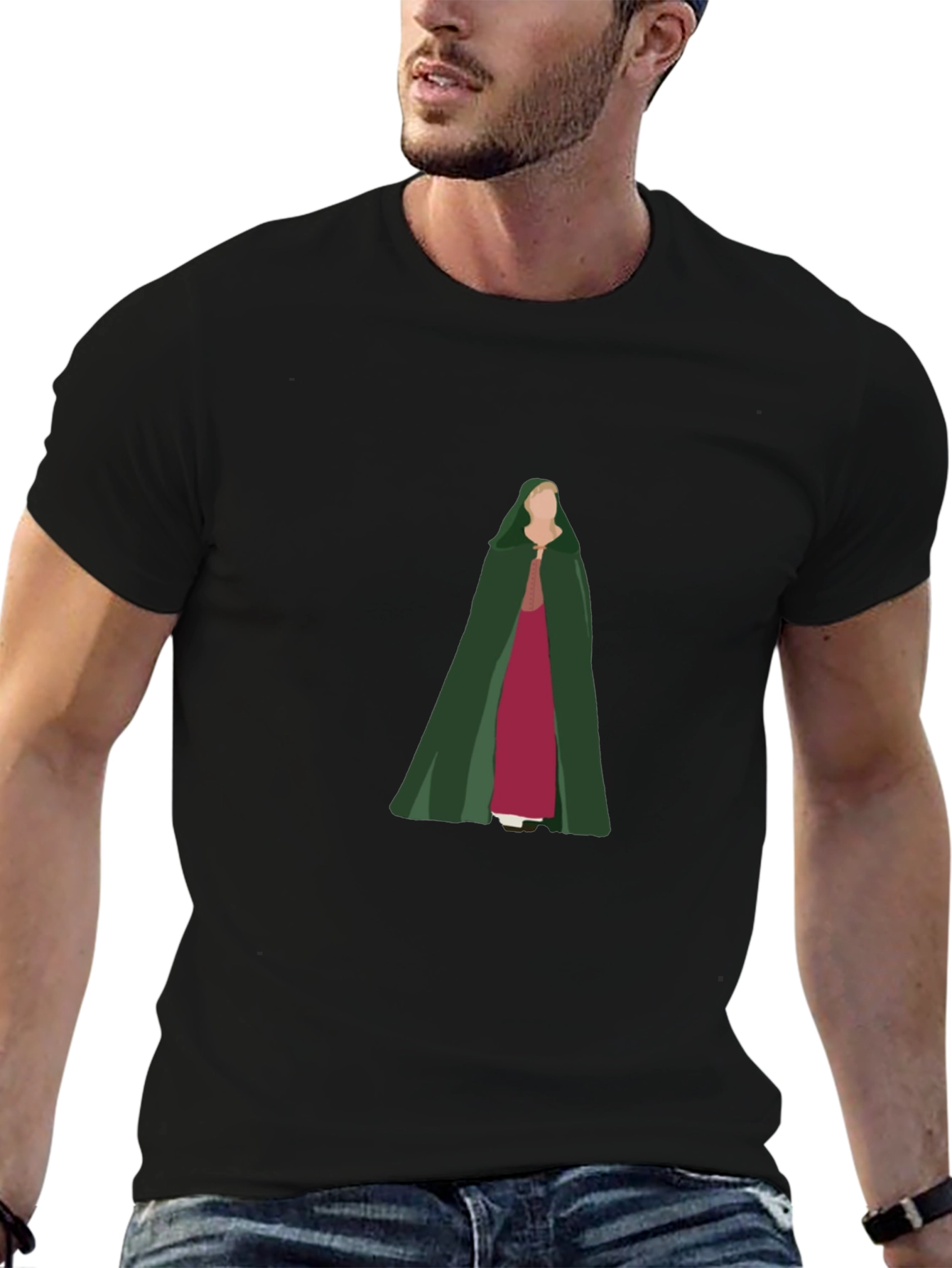 Cloaked Figure Graphic Tee - Dark Apparel