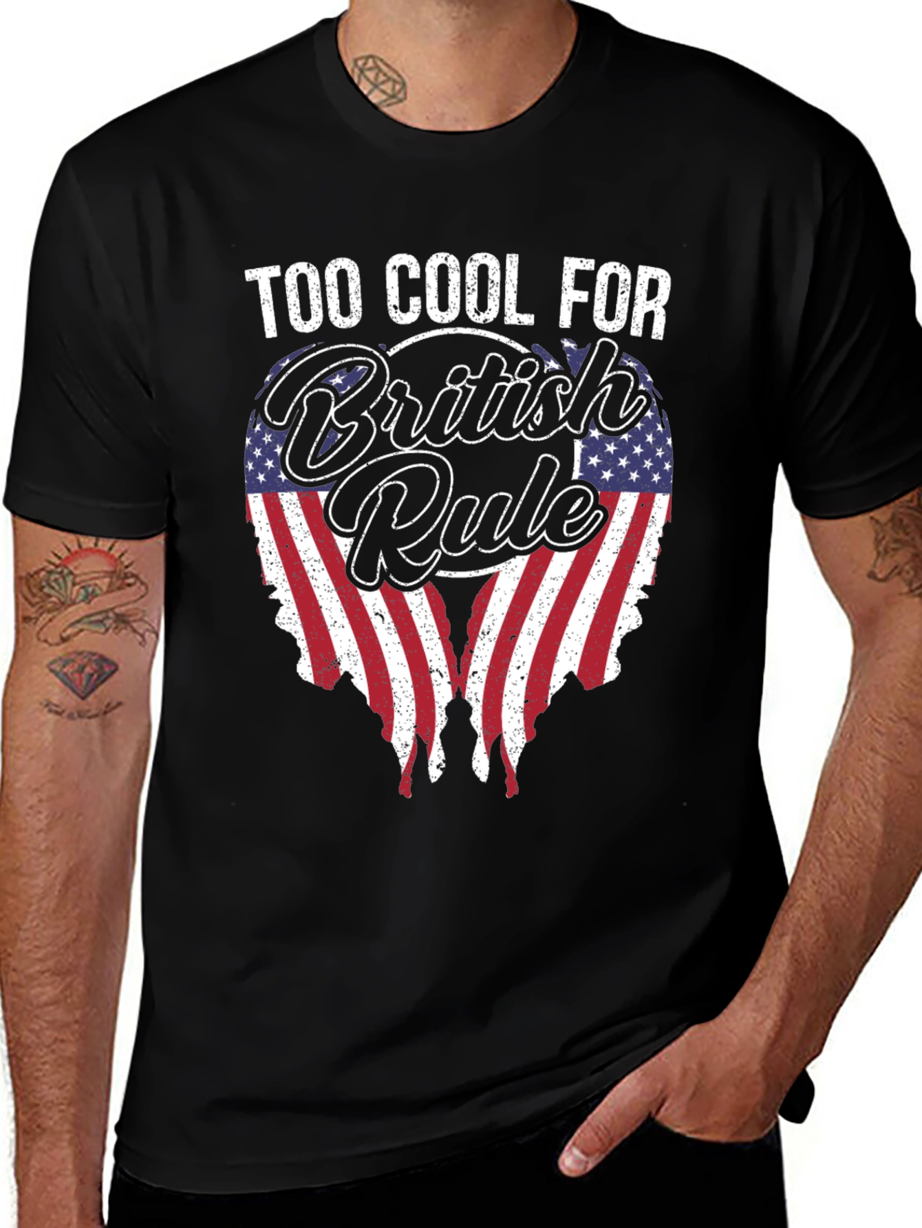 Too Cool For British Rule Graphic Tee