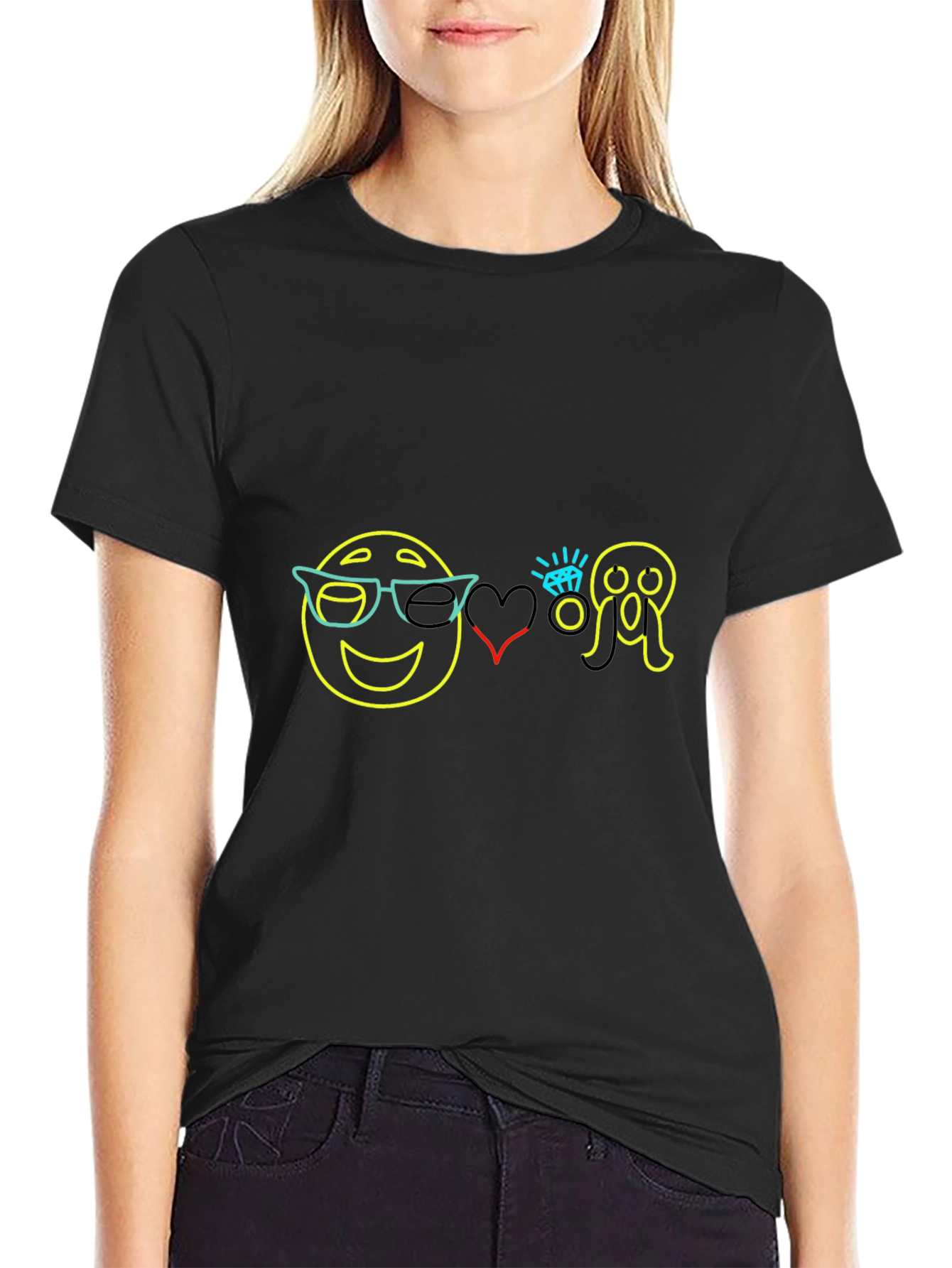 Emoji Love Scream Graphic Tee