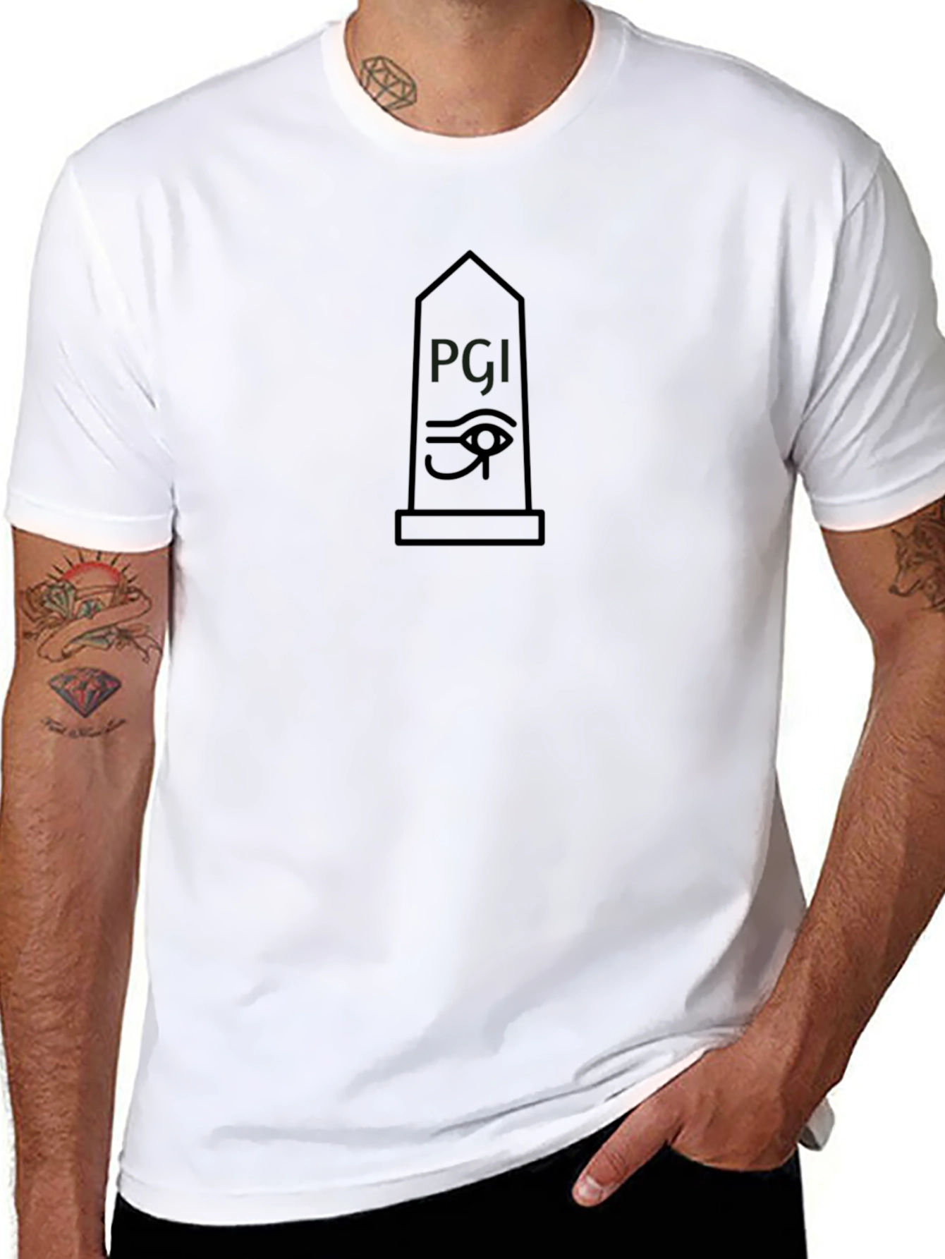 Eye of Horus Obelisk Black Graphic Tee