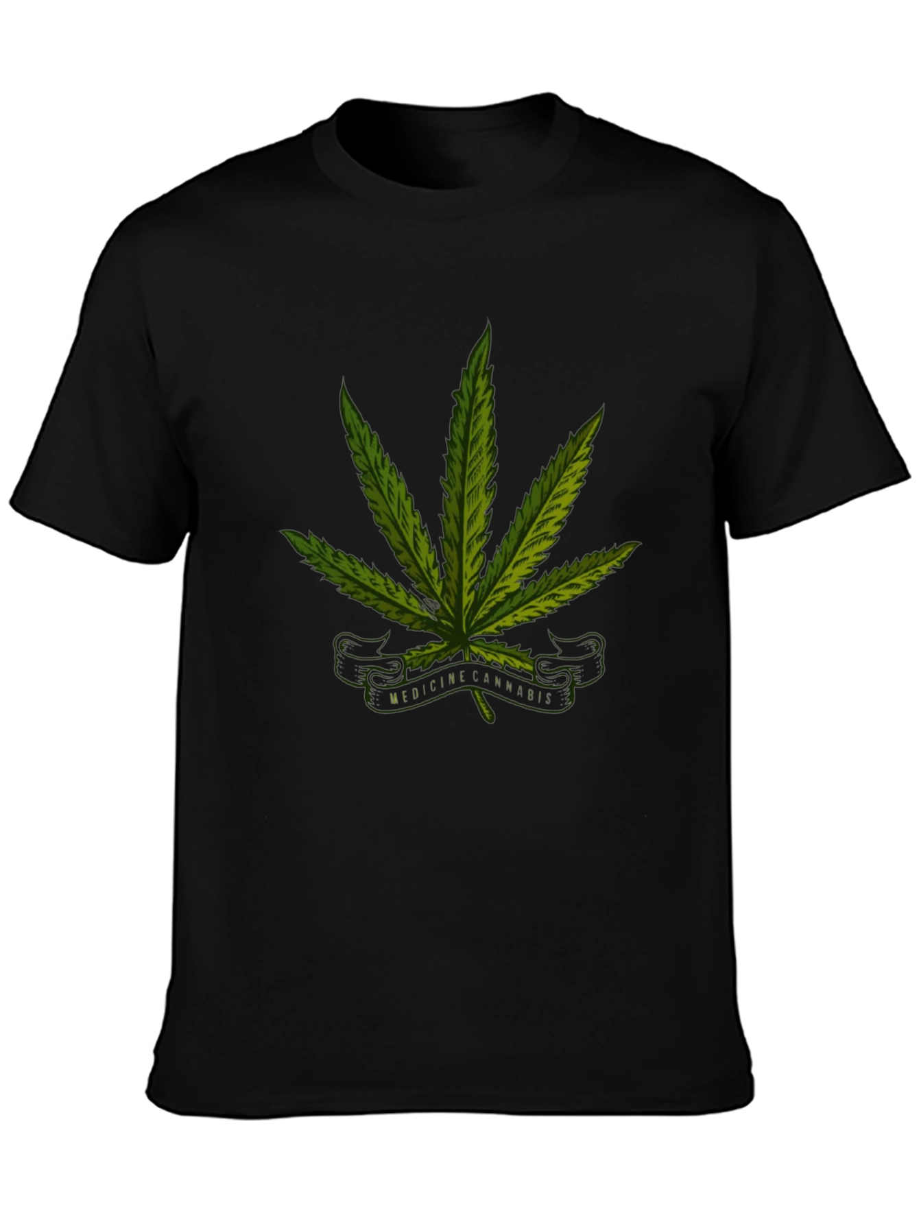 Cannabis Medicine Graphic Black T-Shirt