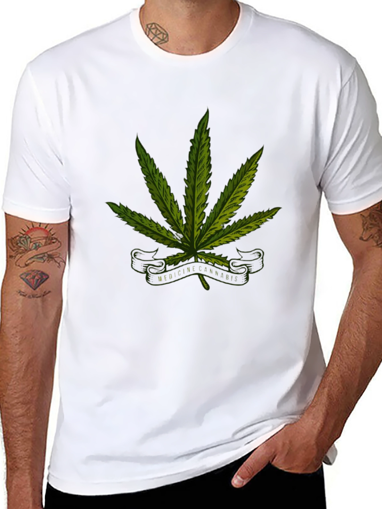 Cannabis Medicine Graphic Black T-Shirt