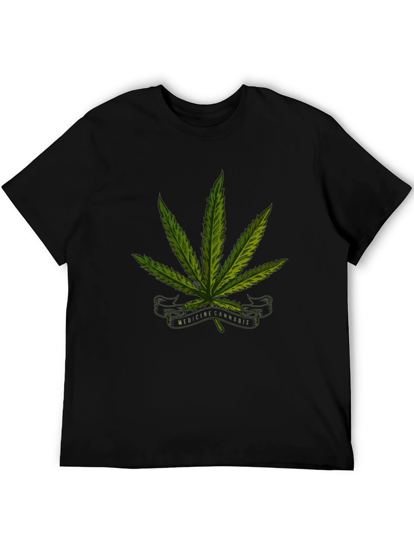 Cannabis Medicine Graphic Black T-Shirt