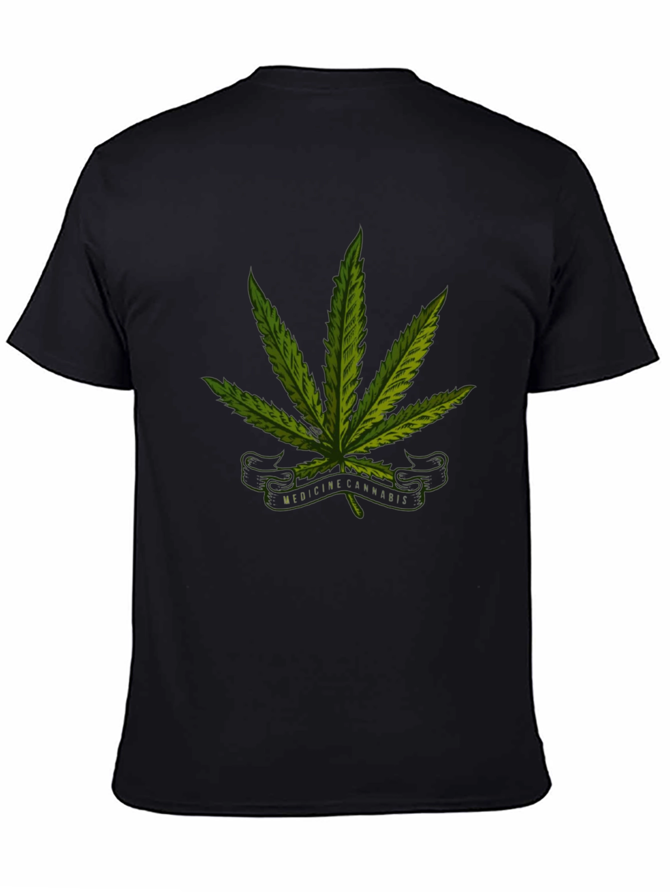 Cannabis Medicine Graphic Black T-Shirt