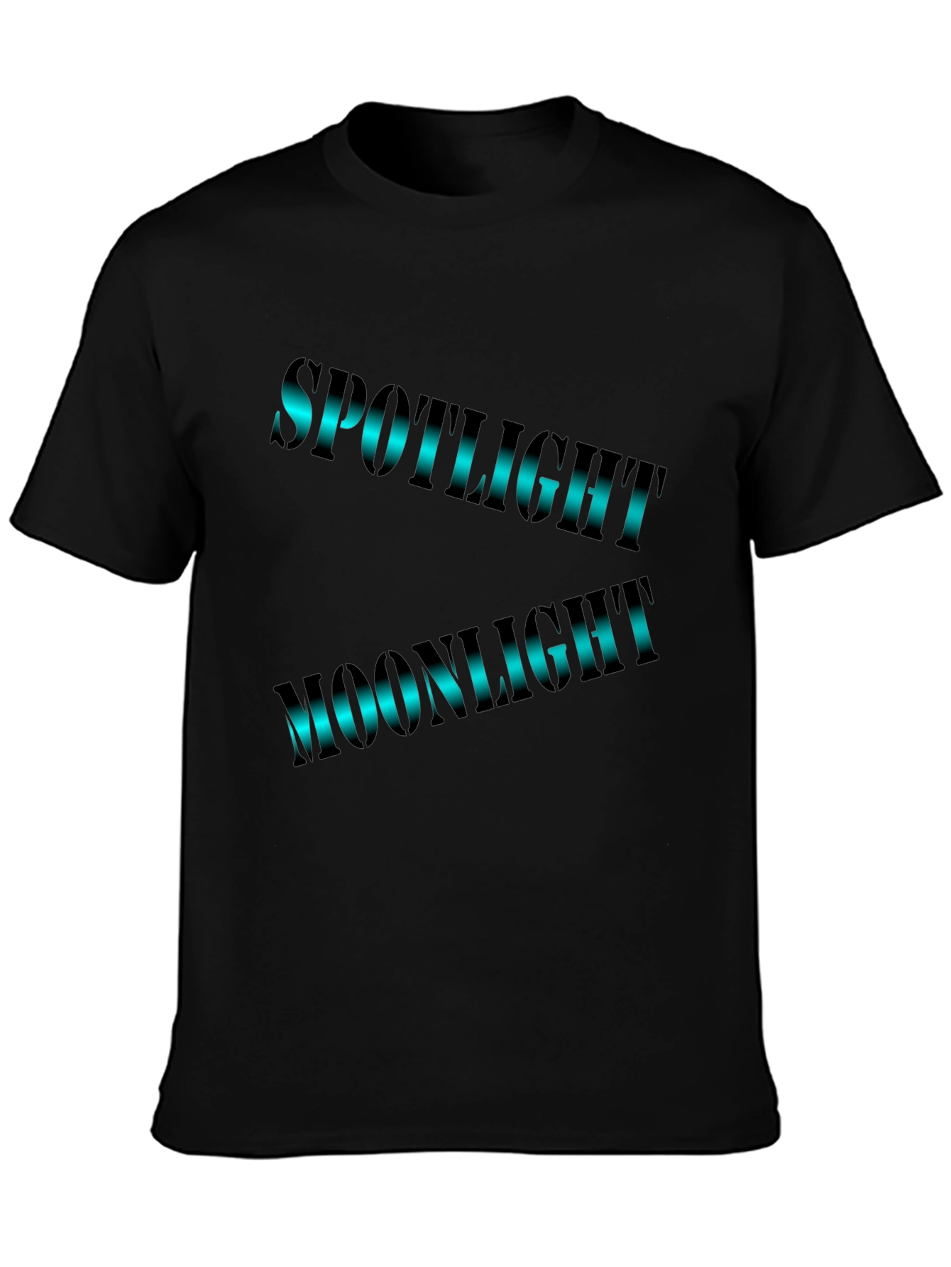 Spotlight Moonlight Graphic Print Black T-Shirt
