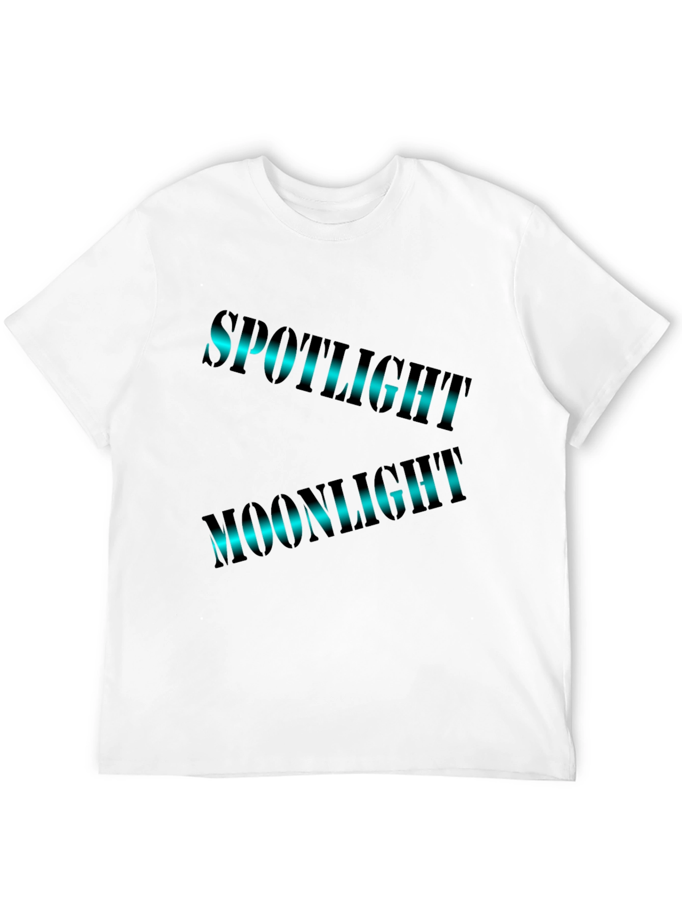 Spotlight Moonlight Graphic Print Black T-Shirt