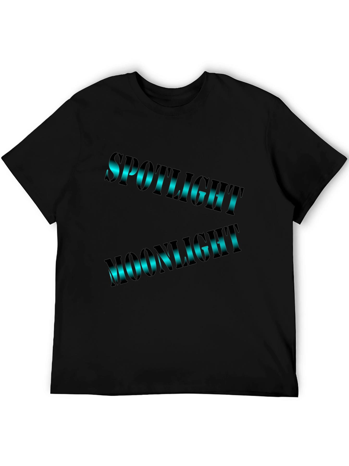 Spotlight Moonlight Graphic Print Black T-Shirt
