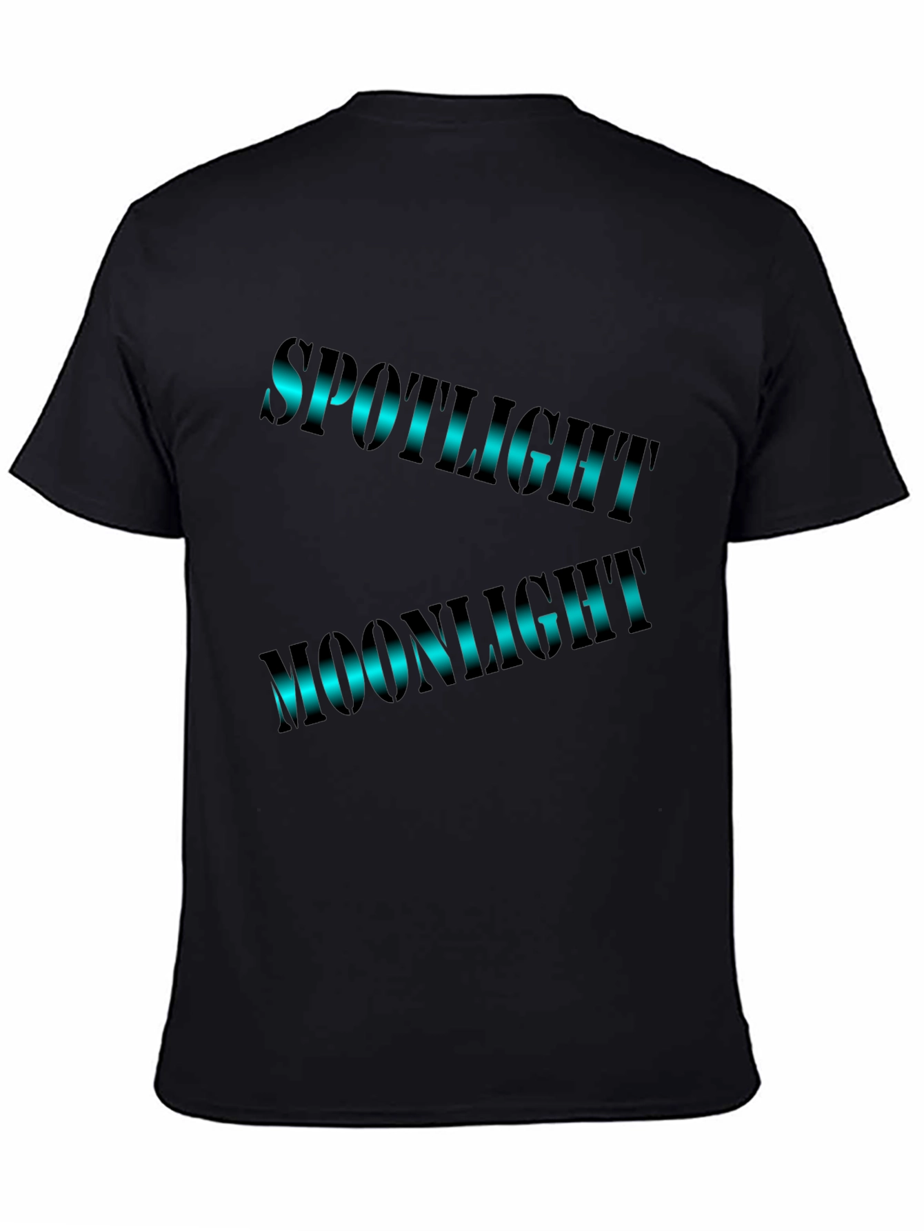 Spotlight Moonlight Graphic Print Black T-Shirt