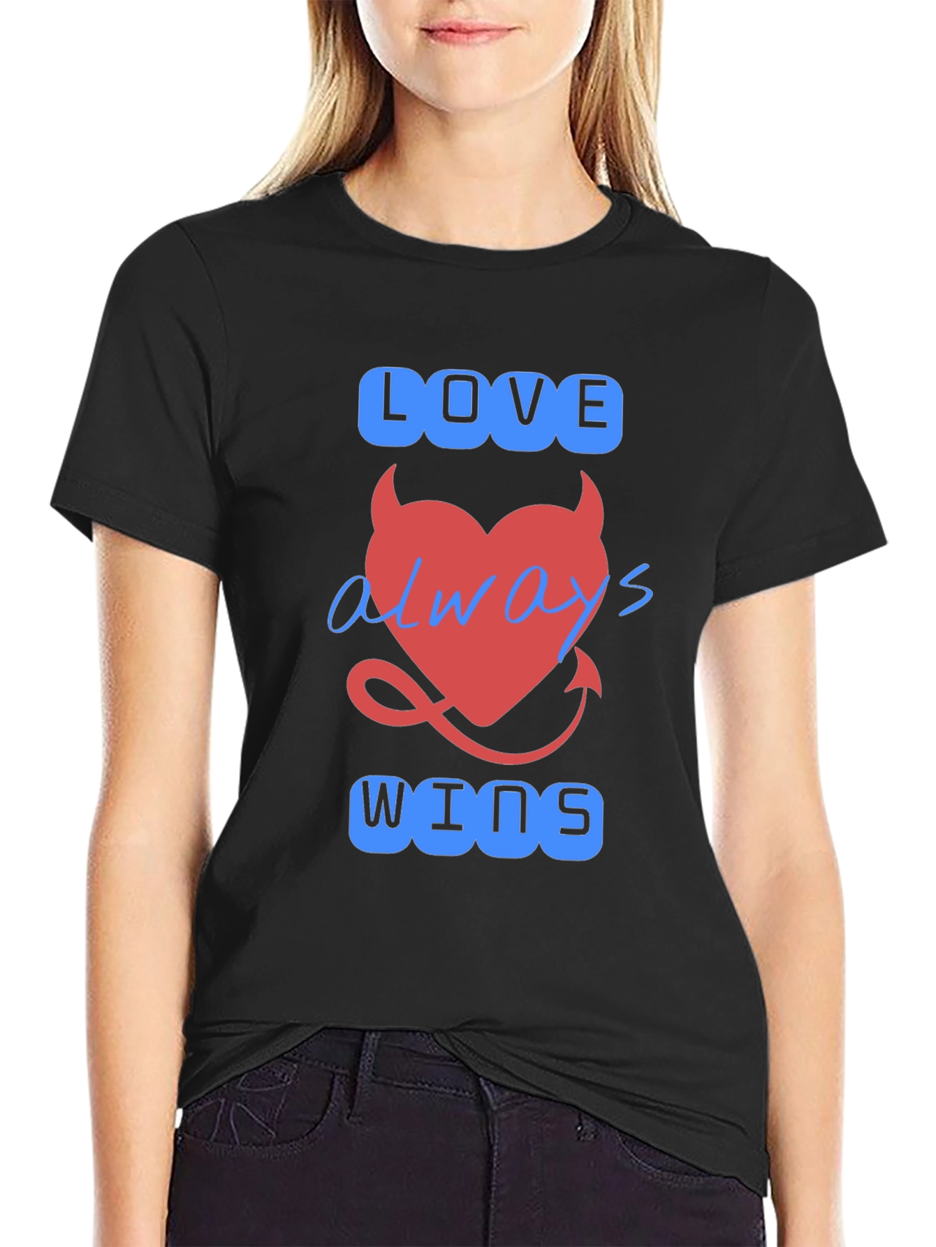 Love Always Wins Graphic T-Shirt - Black