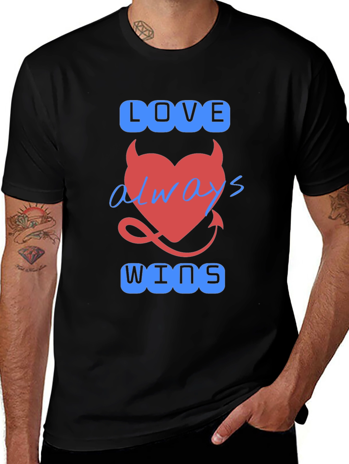 Love Always Wins Graphic T-Shirt - Black