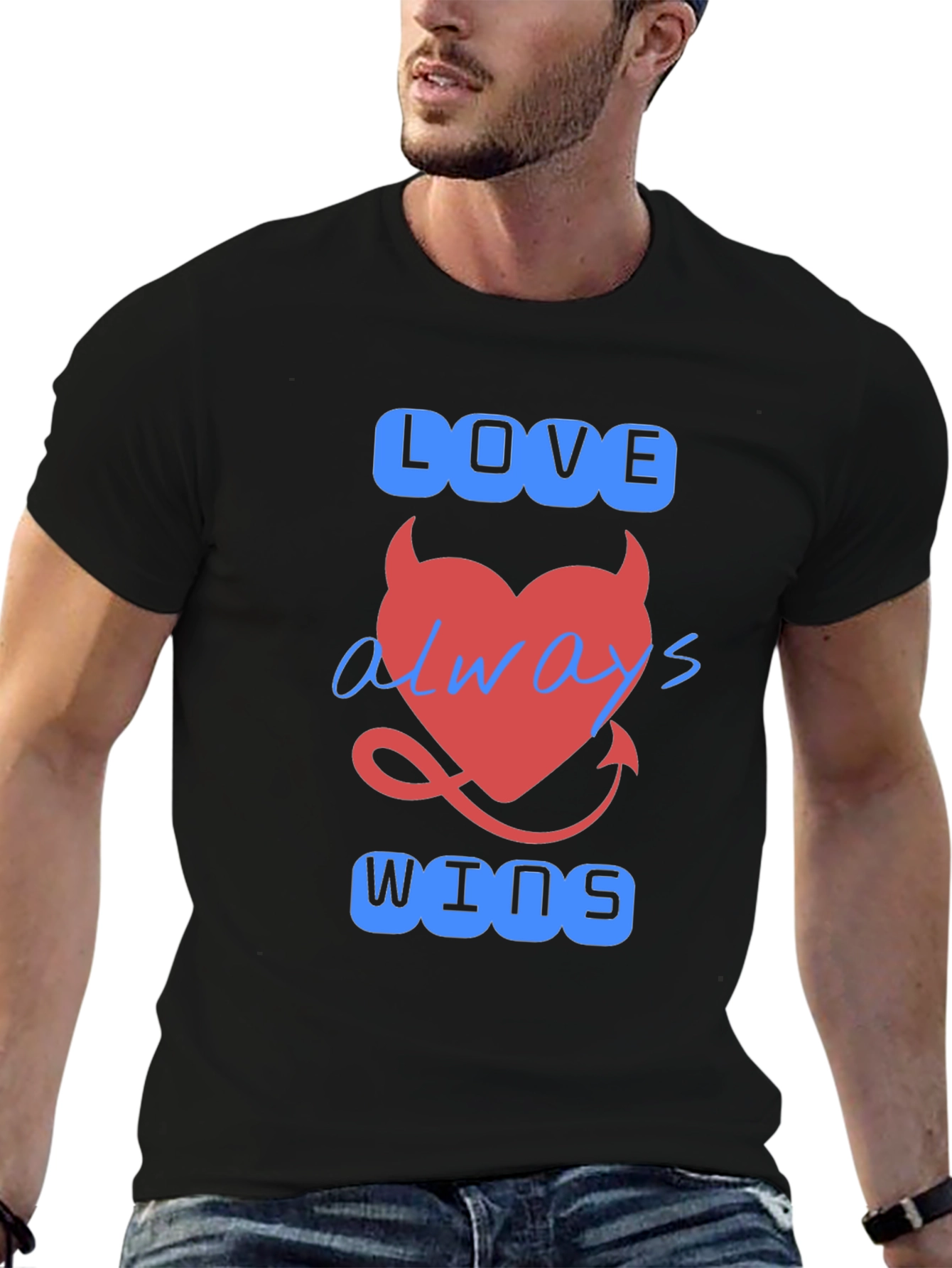 Love Always Wins Graphic T-Shirt - Black