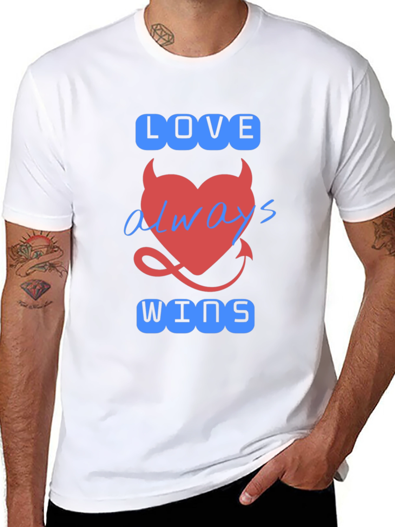 Love Always Wins Graphic T-Shirt - Black