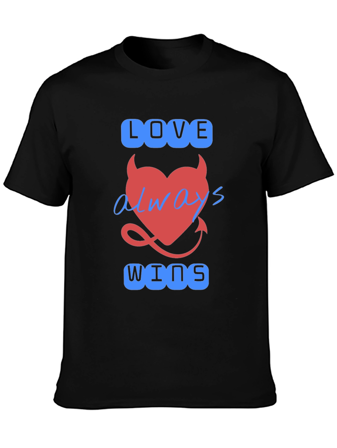 Love Always Wins Graphic T-Shirt - Black