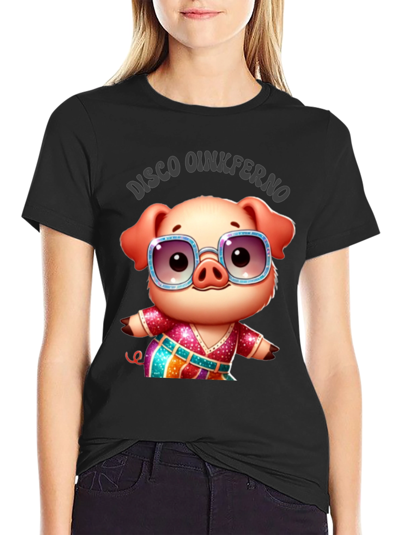 Disco Oinkferno Pig T-Shirt - Cute & Fun!