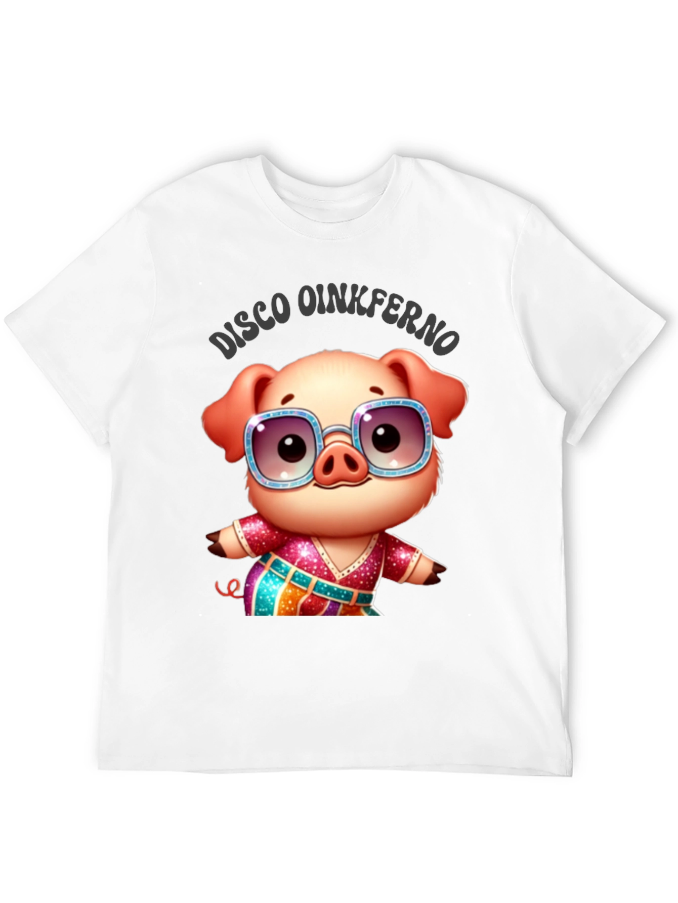Disco Oinkferno Pig T-Shirt - Cute & Fun!