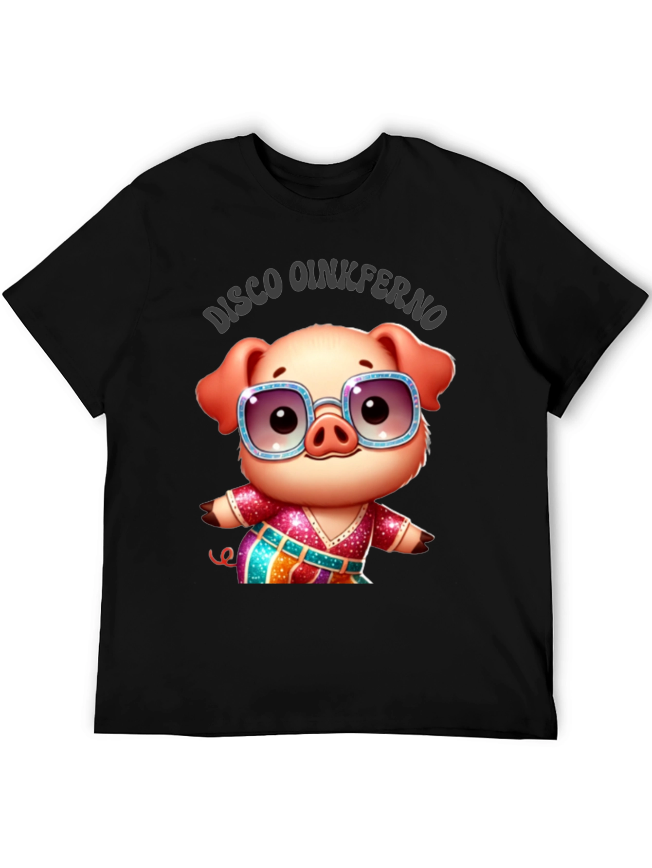 Disco Oinkferno Pig T-Shirt - Cute & Fun!