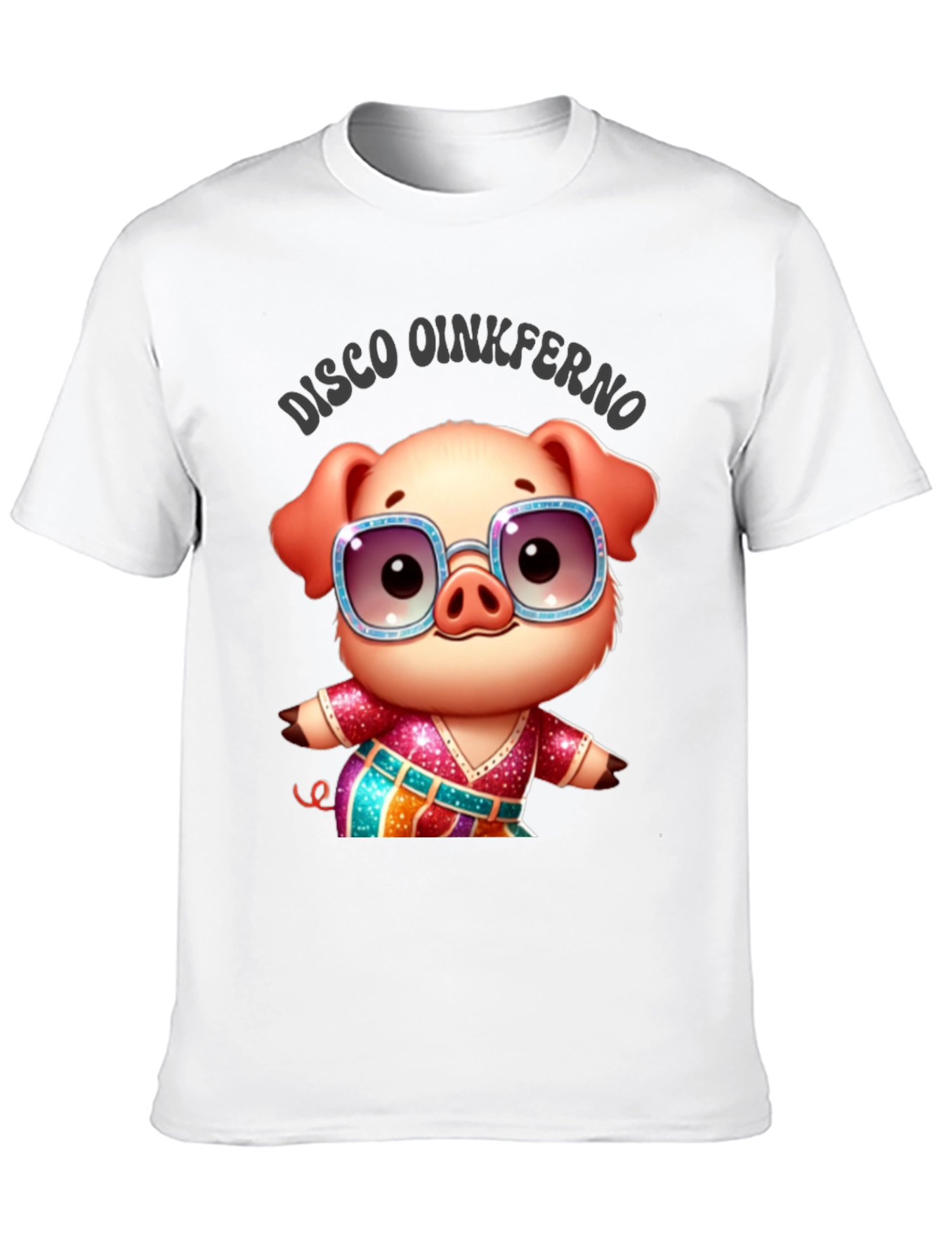 Disco Oinkferno Pig T-Shirt - Cute & Fun!