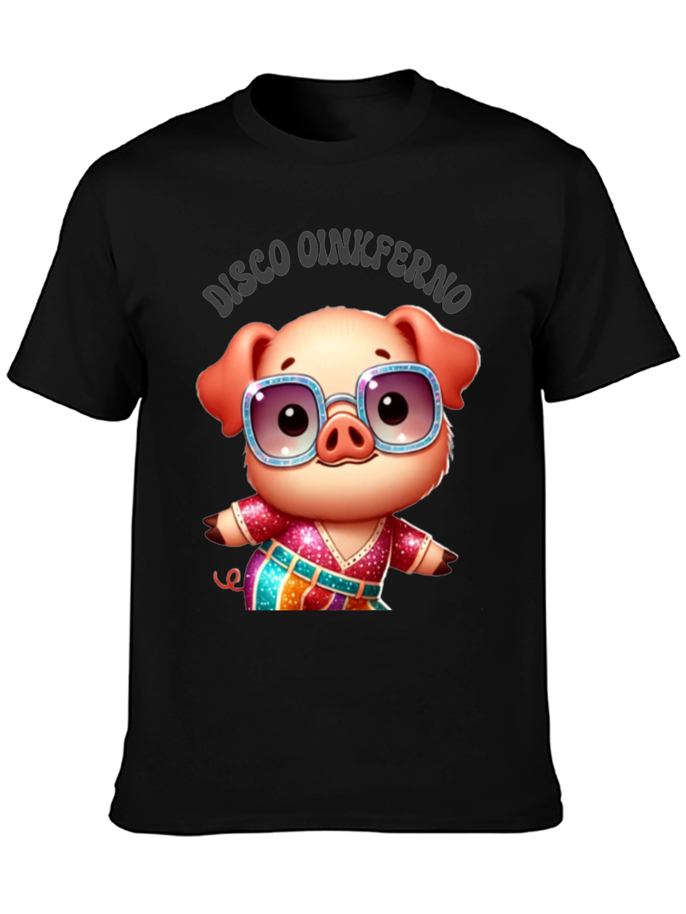 Disco Oinkferno Pig T-Shirt - Cute & Fun!