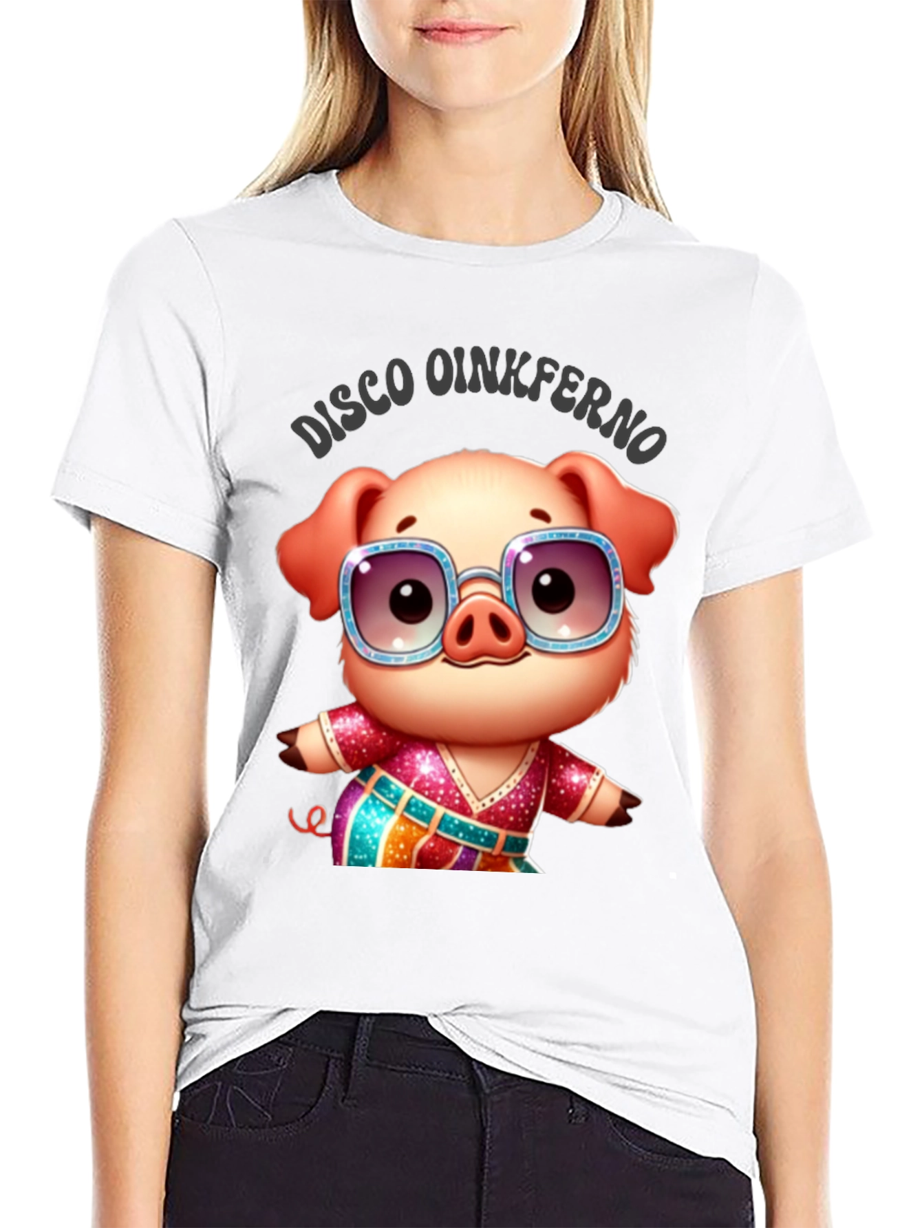 Disco Oinkferno Pig T-Shirt - Cute & Fun!