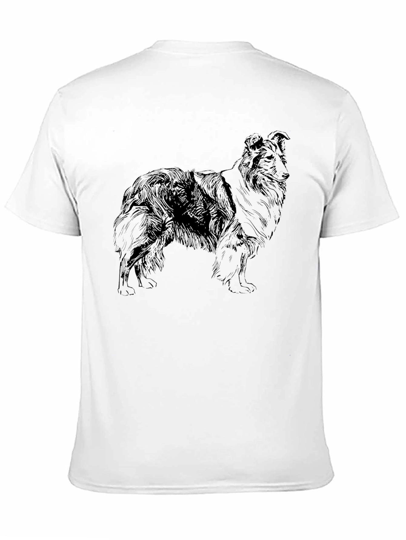 Dog Sketch T-Shirt - Mens Black Tee
