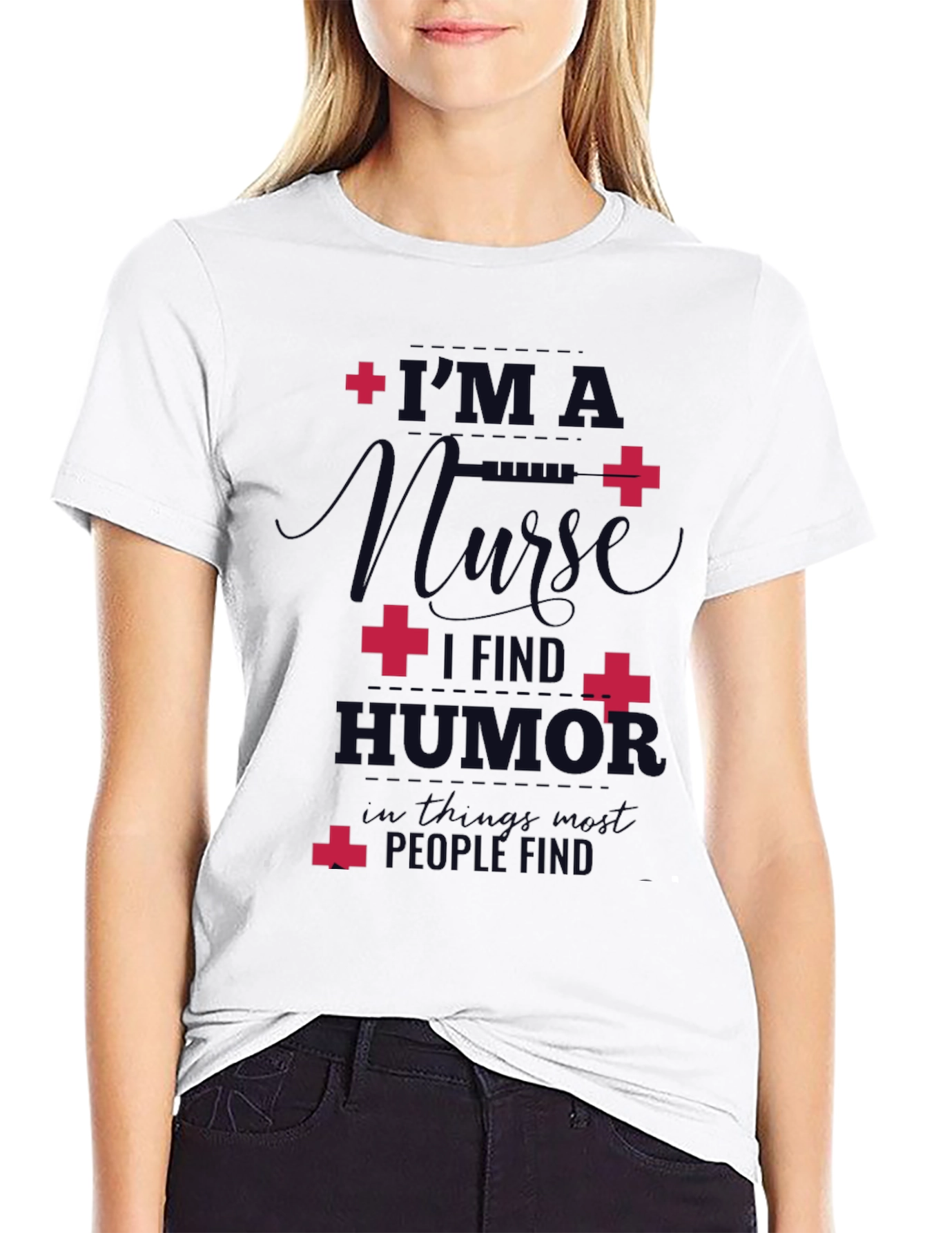 Nurse Humor Black Graphic T-Shirt