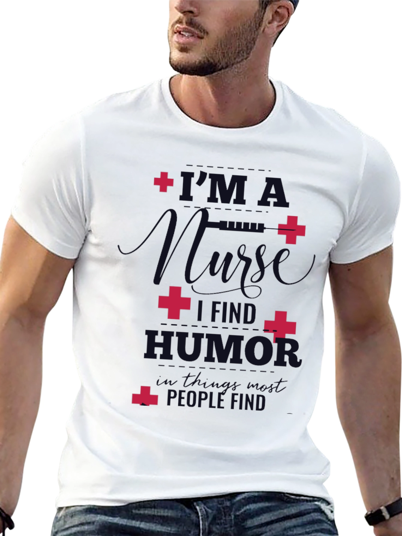 Nurse Humor Black Graphic T-Shirt