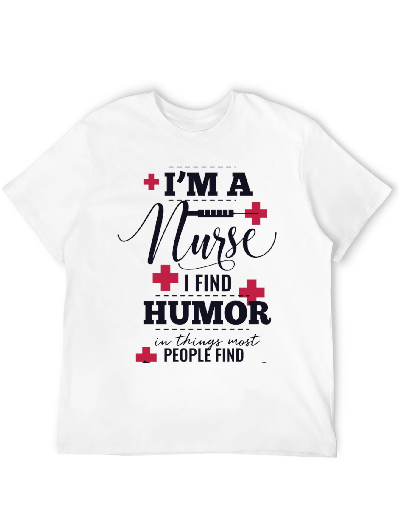 Nurse Humor Black Graphic T-Shirt