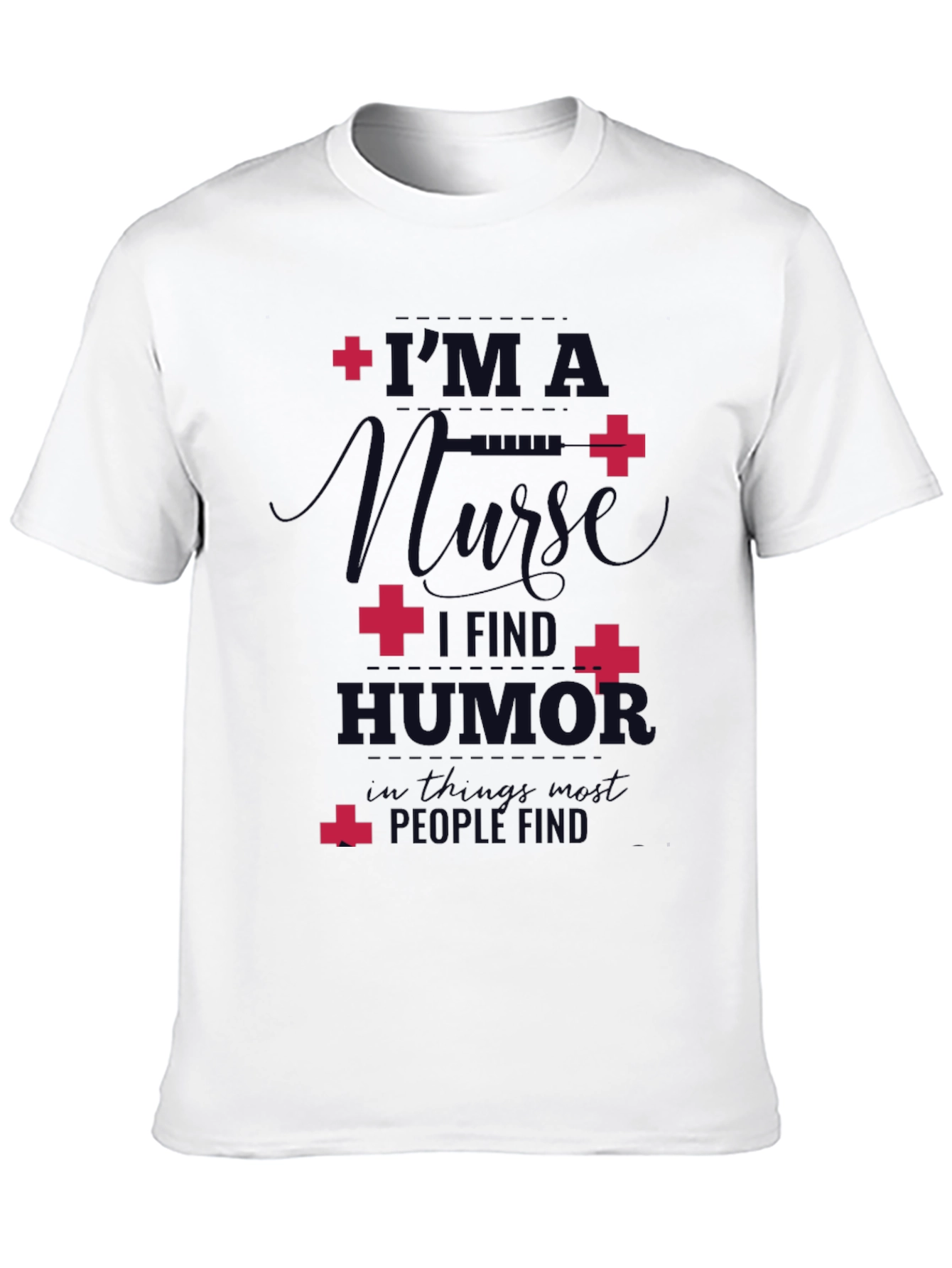 Nurse Humor Black Graphic T-Shirt