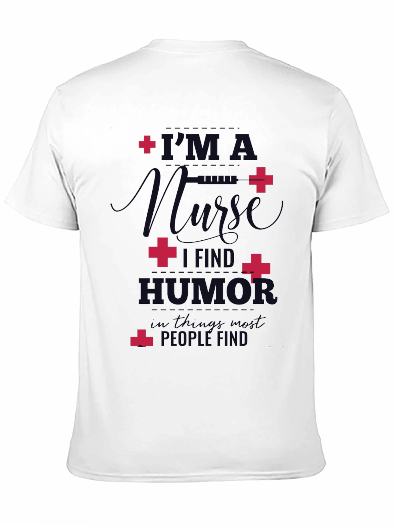 Nurse Humor Black Graphic T-Shirt
