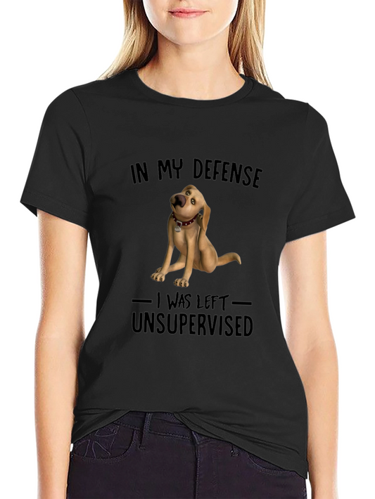 Funny Dog Graphic T-Shirt - In My Defense