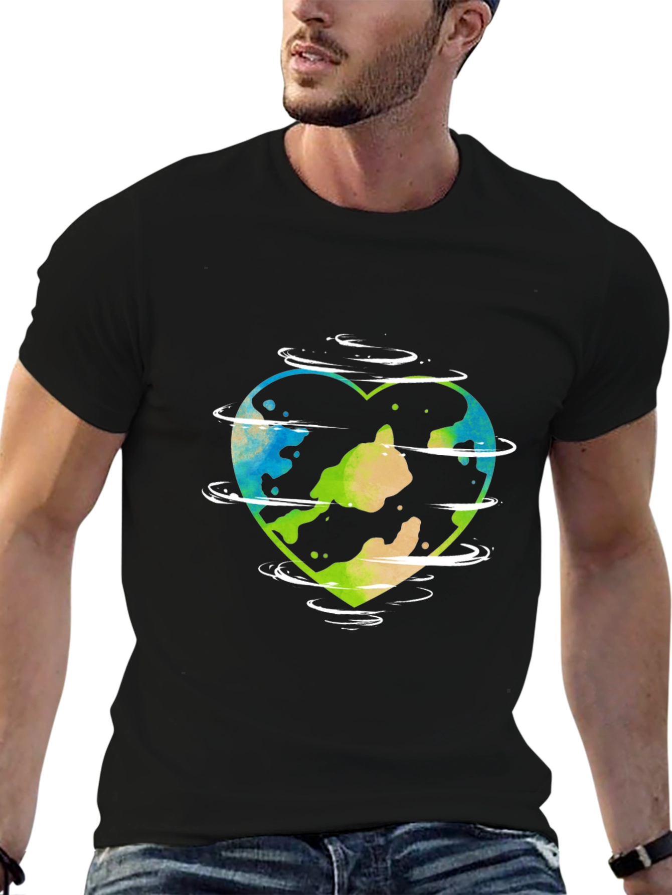 Earth Heart Graphic Tee - Eco-Friendly Design
